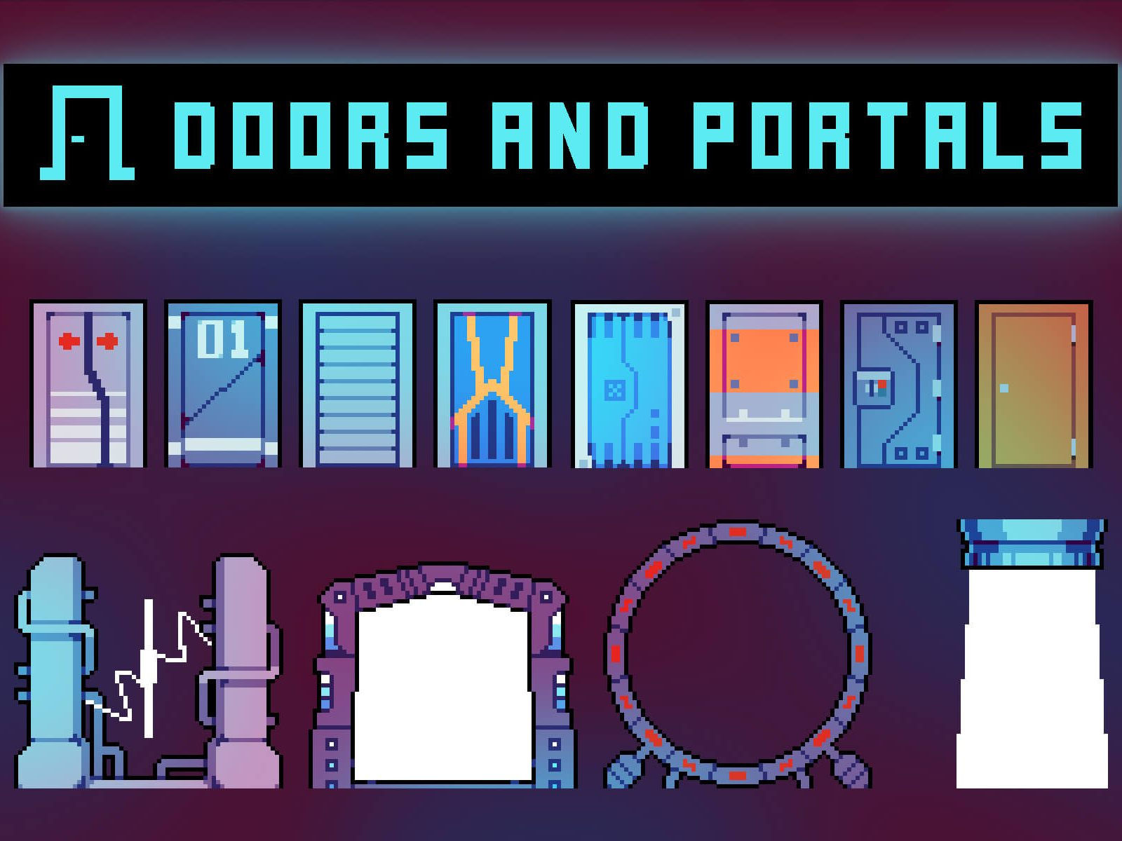 Wallpaper #eABW644BSdW8dNouNRFB38 Doors and Portals Pixel Art by 2d Game Assets on Dribbble