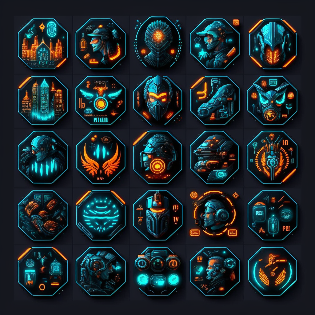 Wallpaper #YHNIho4BFI5NbQksSh8i40 Cyberpunk Icon Set by E P on Dribbble