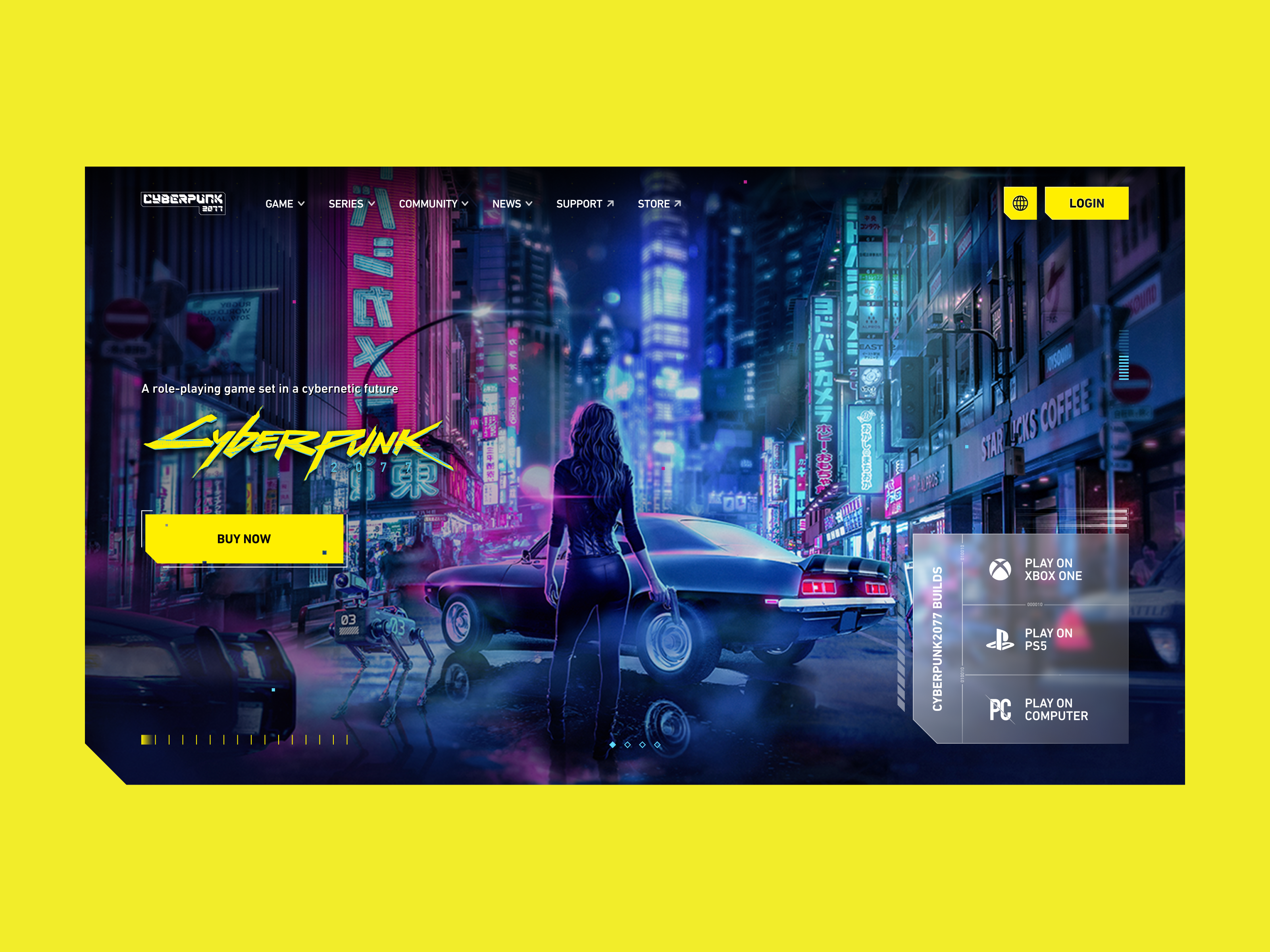 Wallpaper #MGdF-JIBSpphPi3-LInZ194 02 Cyberpunk 2077 One Pic One Interface by Mathis Gyn on Dribbble