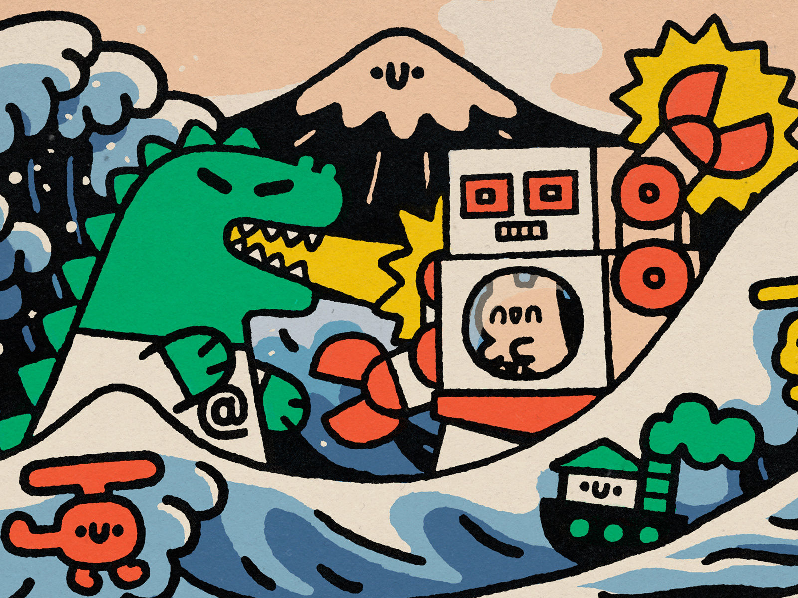 Wallpaper #mBmbLo8BtGB6xQ78x5WO26 Godzilla vs Robot by Zhenya Artemjev on Dribbble