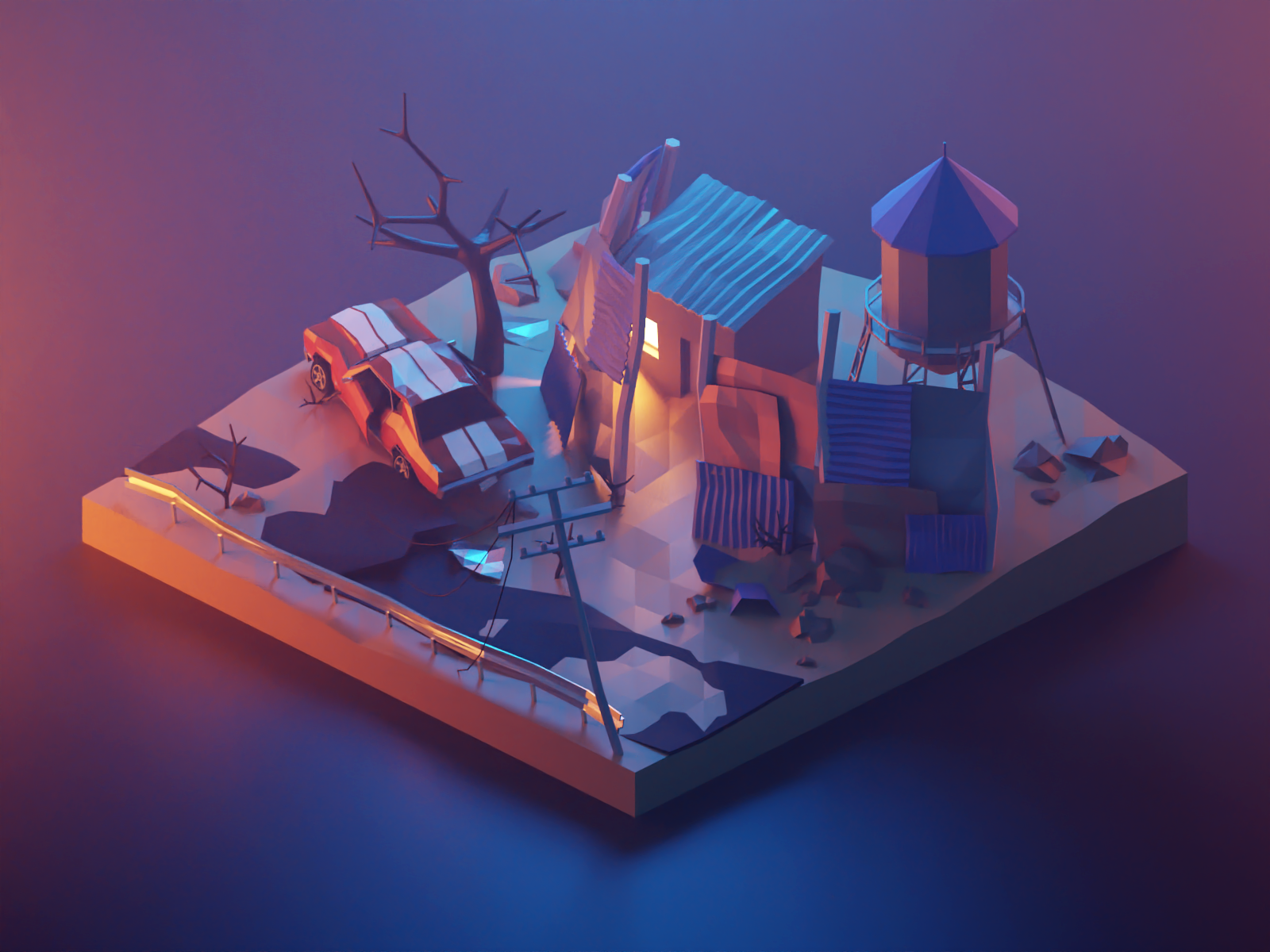 Wallpaper #oJl_P5MBUcASHT6nQswf328 Post Apocalyptic Settlement by Roman Klco for Shakuro on Dribbble