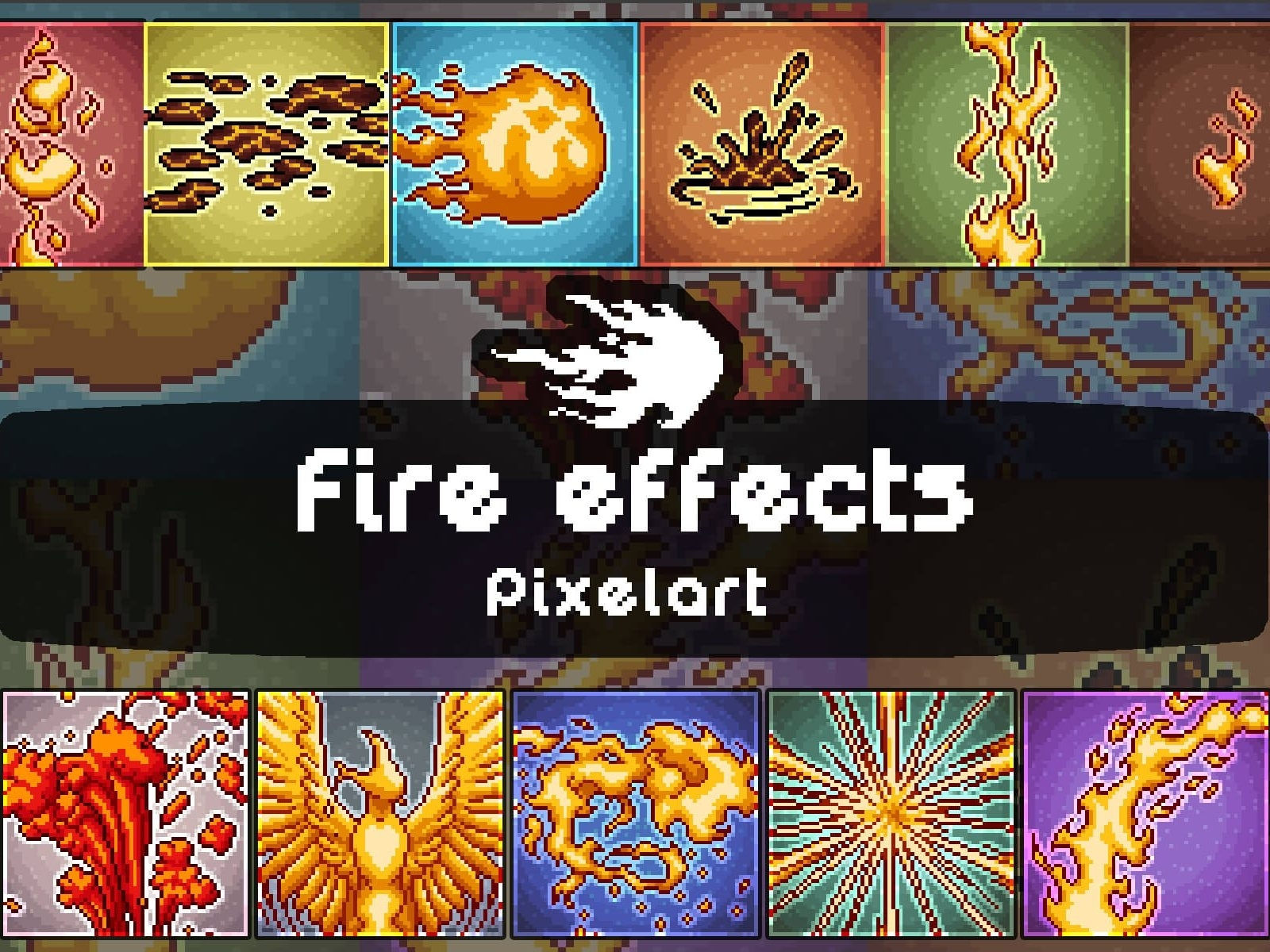 Wallpaper #1Gc765IBSpphPi3-00r64 Fire Magic Effects Pixel Art by 2d Game Assets on Dribbble