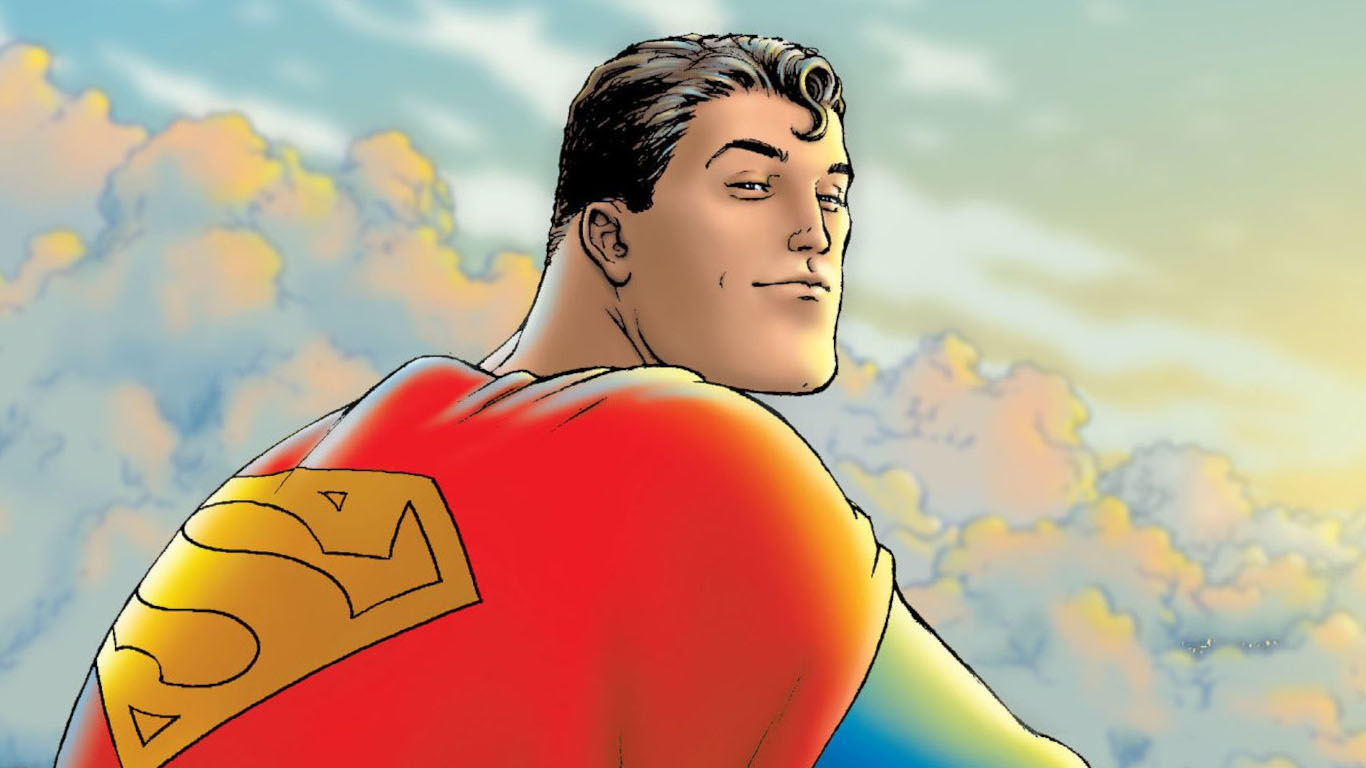 Wallpaper #FWjqFpMBSpphPi3-dg3B186 Portrait Superman Comic