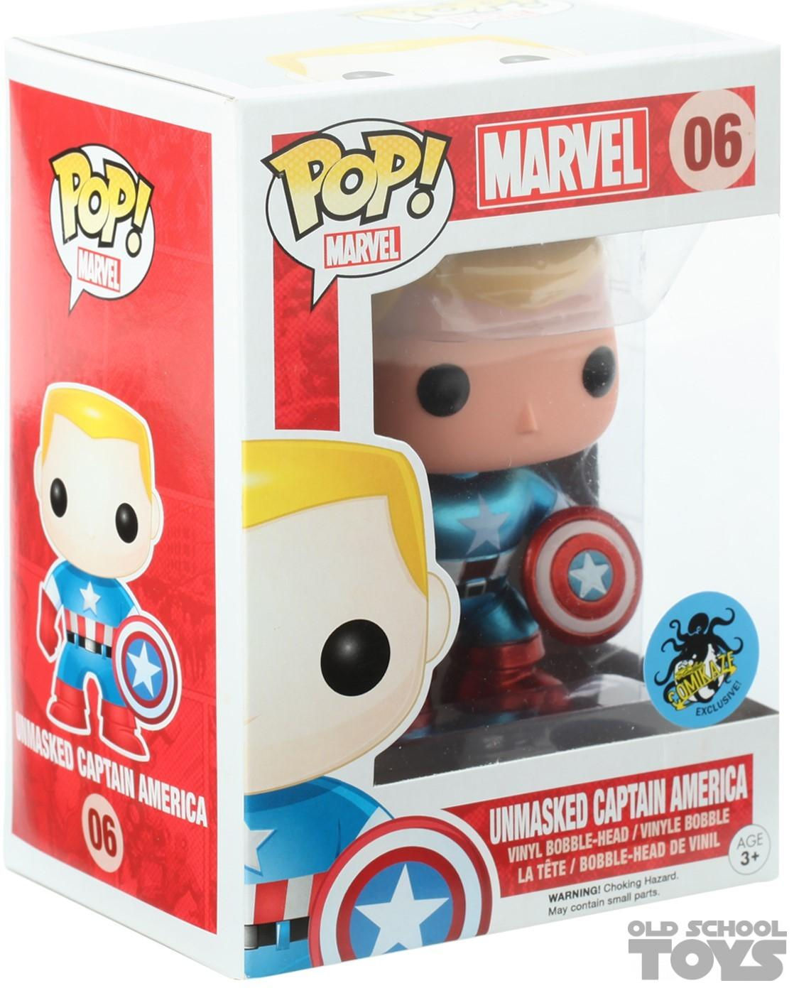 Wallpaper #YxlKKY8BtGB6xQ78_IgX29 Unmasked Captain America Metallic Pop Vinyl Marvel Funko Popcultcha