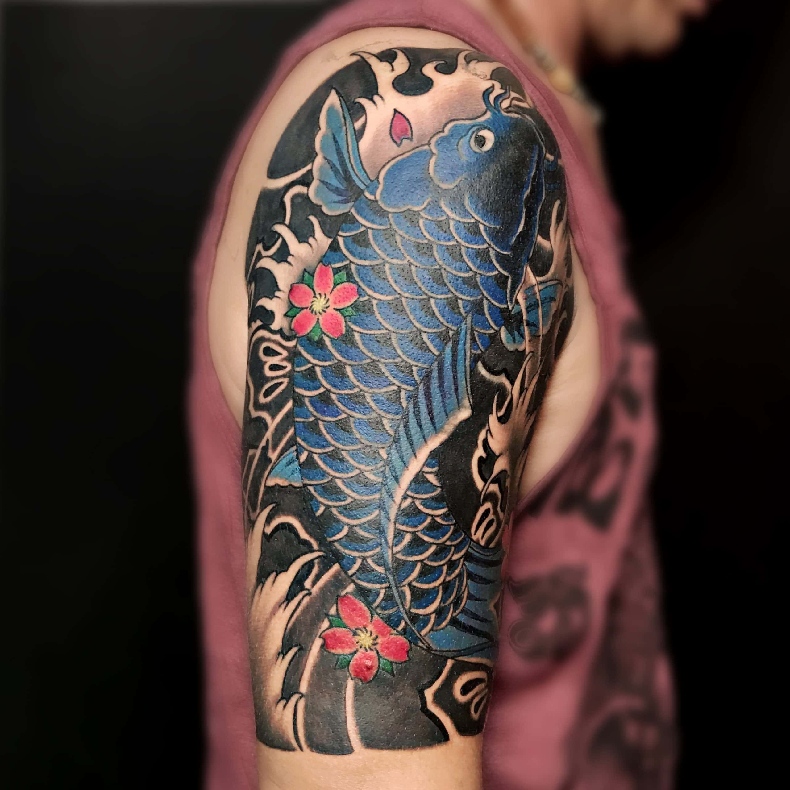 Wallpaper #4177e Half Sleeve Koi Fish Tattoo Chronic Ink