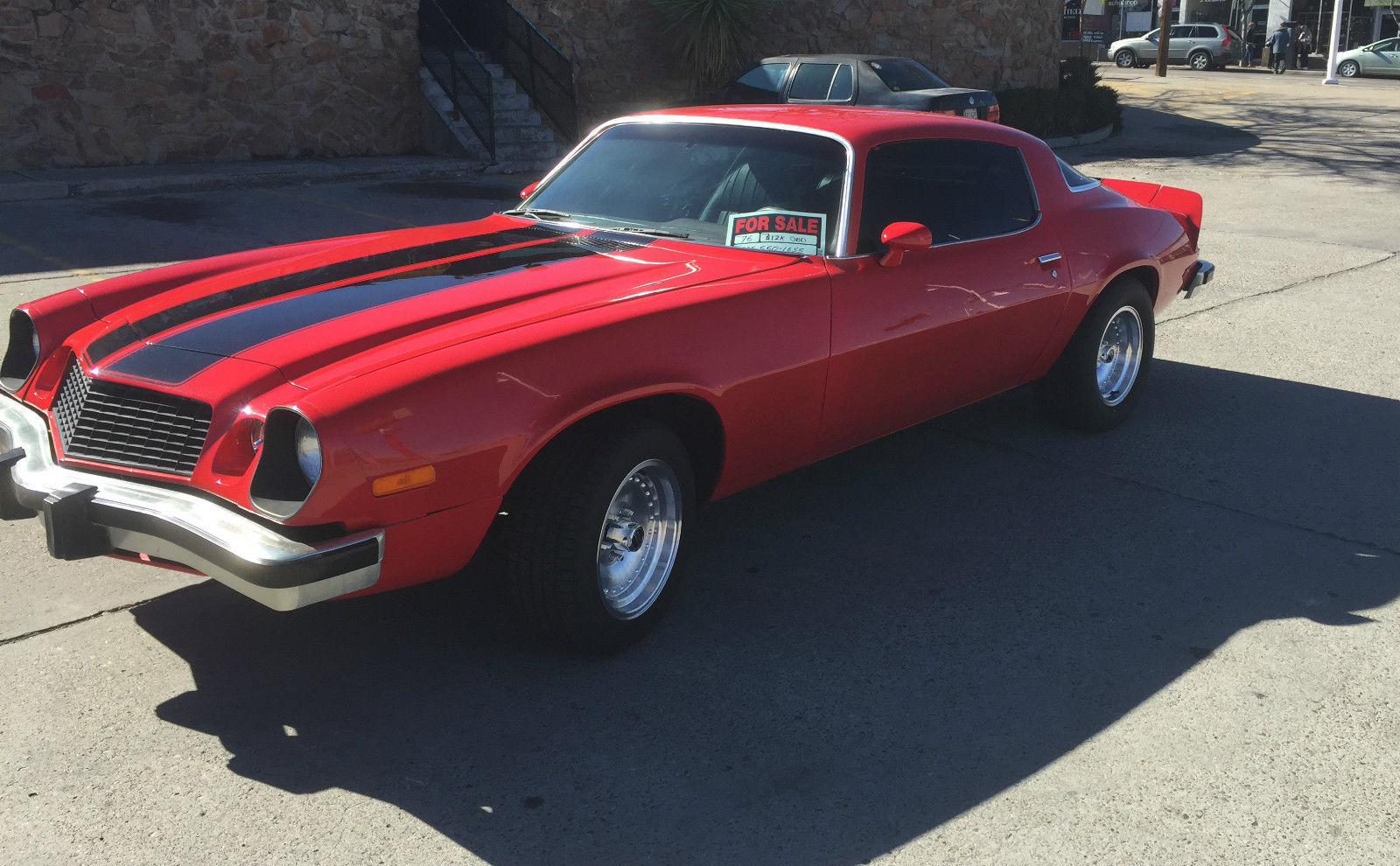 Wallpaper #SAOuYpMBpyOg8YnEZ9PG58 Red with Black Rally Stripes 76 Camaro Sport Coupe 350 V8 Great