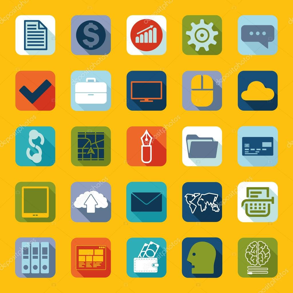 Wallpaper #q2eo85IBSpphPi3-BHbl240 Set of Business Icons Stock Vector Image by Palau83 54365895