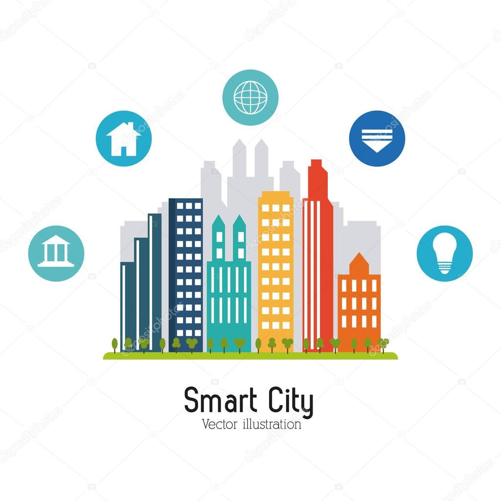 Wallpaper #lWe_75IBSpphPi3-ZGNL414 Smart City Design Social Media Icon Technology Concept Stock Vector