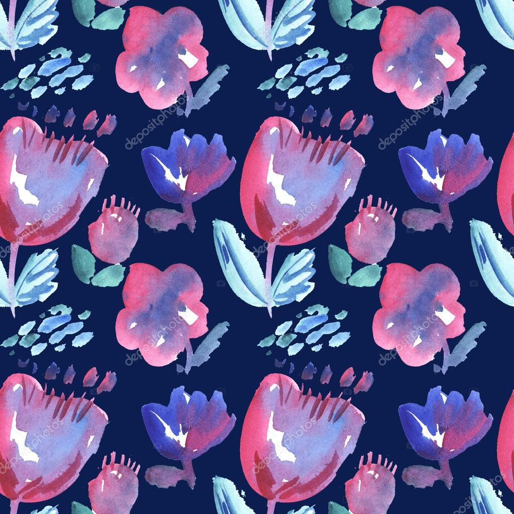 Wallpaper #4B2MLZMBlOZrFDOkv9C4129 Decorative Stylised Flowers Pattern Stock Photo Galyna 106892794