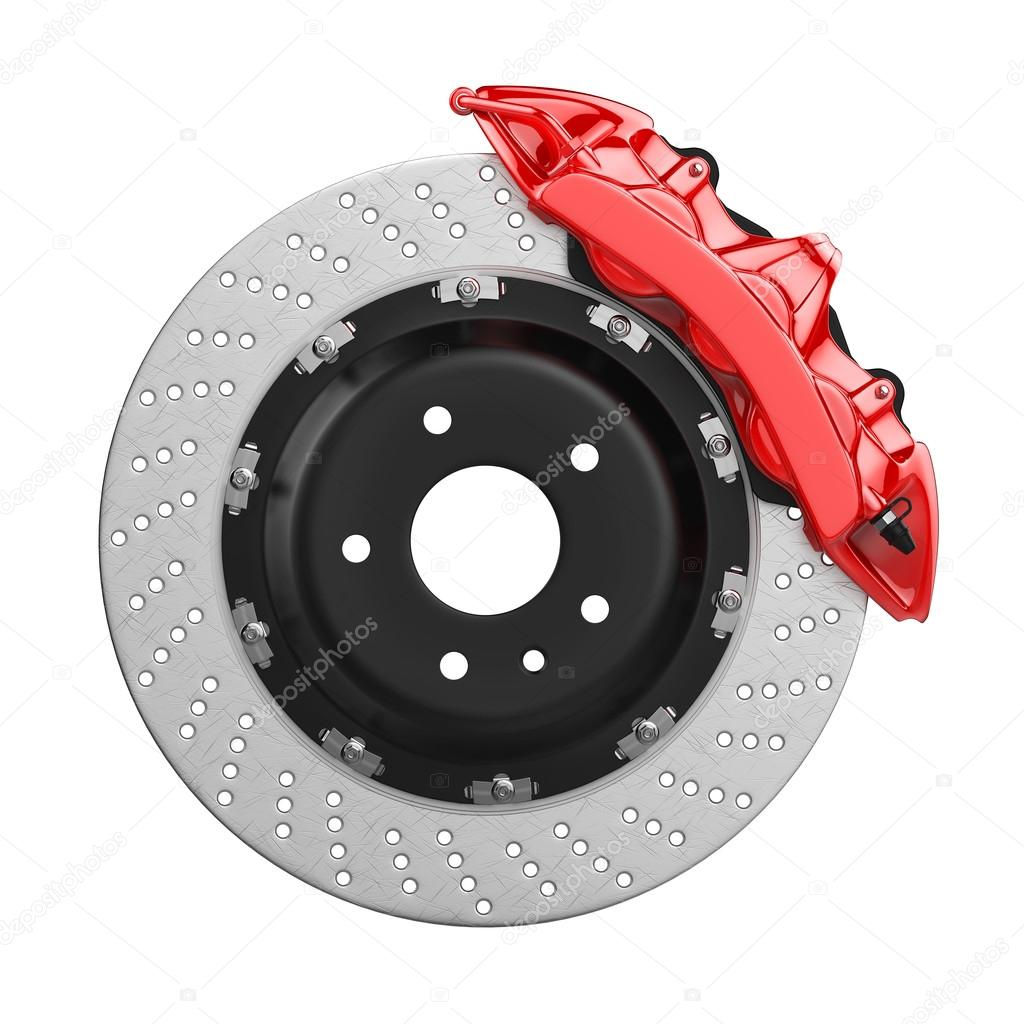 Wallpaper #pDvHcZcBSWmA-tzpqJDk66 Automobile Brake Disk with Red Caliper Stock Photo Image by