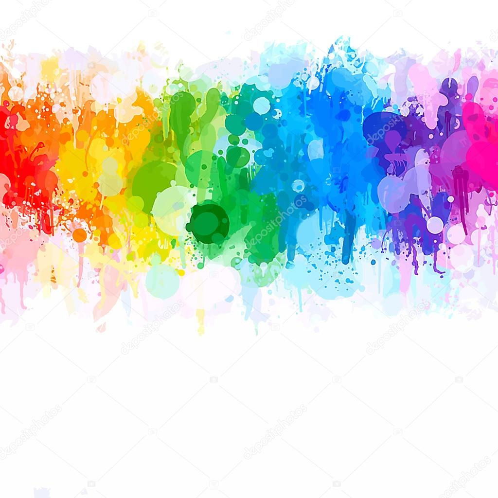 Wallpaper #fmcp65IBSpphPi3-I0r2240 Rainbow Watercolor Brush Strokes Background Stock Vector Image by