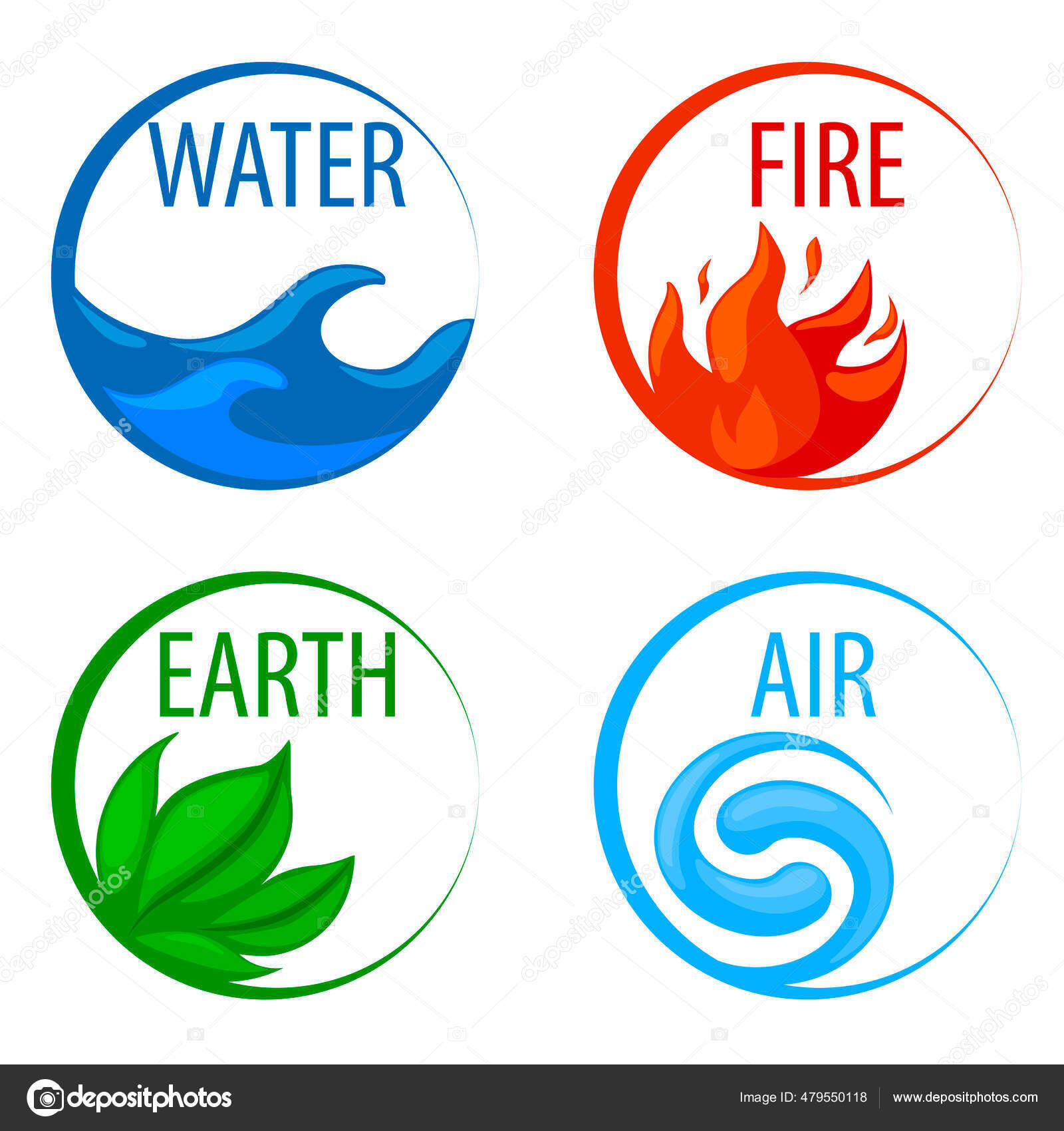 Wallpaper #MWff55IBSpphPi3-fDqn238 4 Elements Nature Icons Water Earth Fire Air for the Game Stock