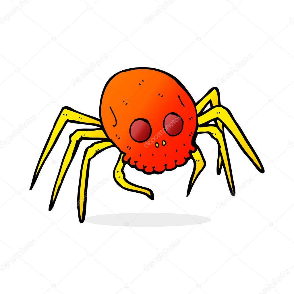 Wallpaper #tWgrGZMBSpphPi3-wxVR425 Cartoon Spooky Halloween Skull Spider Stock Vector Lineartestpilot