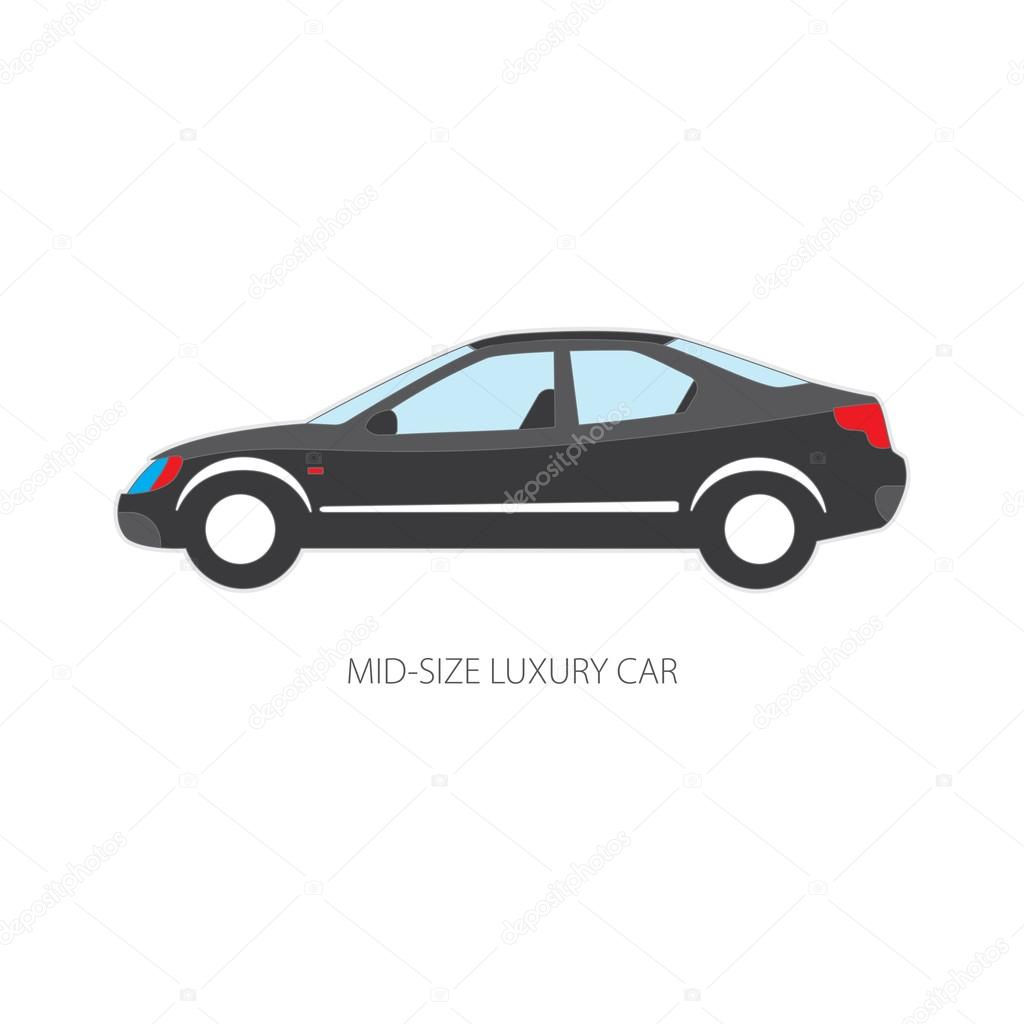 Wallpaper #Q2jaHJMBSpphPi3-7CQA244 Vector Illustration of Types of Cars Mid Size Luxury Car Stock Vector