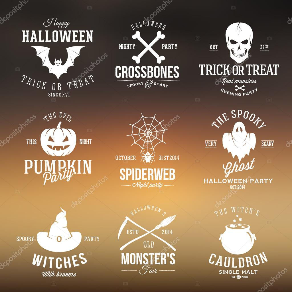 Wallpaper #fPRUOpMBKFX8bn3rf3h0283 Vintage Typography Halloween Vector Badges or Logos Pumpkin Ghost Scull