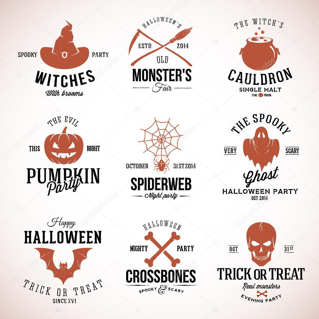 Wallpaper #fPRUOpMBKFX8bn3rf3h0262 Vintage Typography Halloween Vector Badges or Logos Pumpkin Ghost Scull