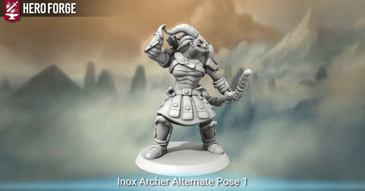 Wallpaper #uLgn1pIBJvJKYCmEAtzB333 Inox Archer Alternate Pose 1 Made with Hero Forge