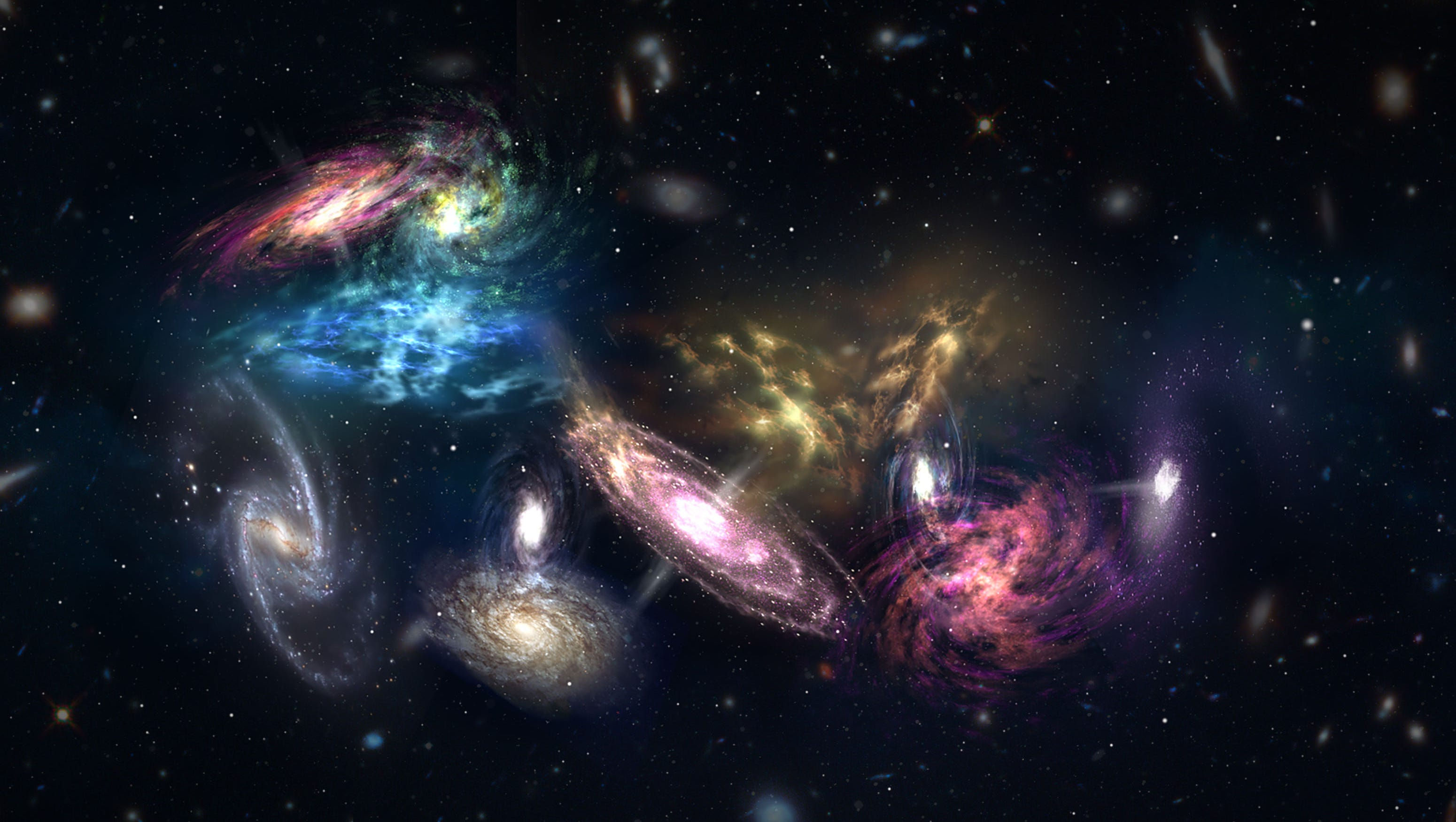 Wallpaper #895ca Wallpaper 1920x1080 Px Astronomy Colorful Colors Cosmos Galaxies