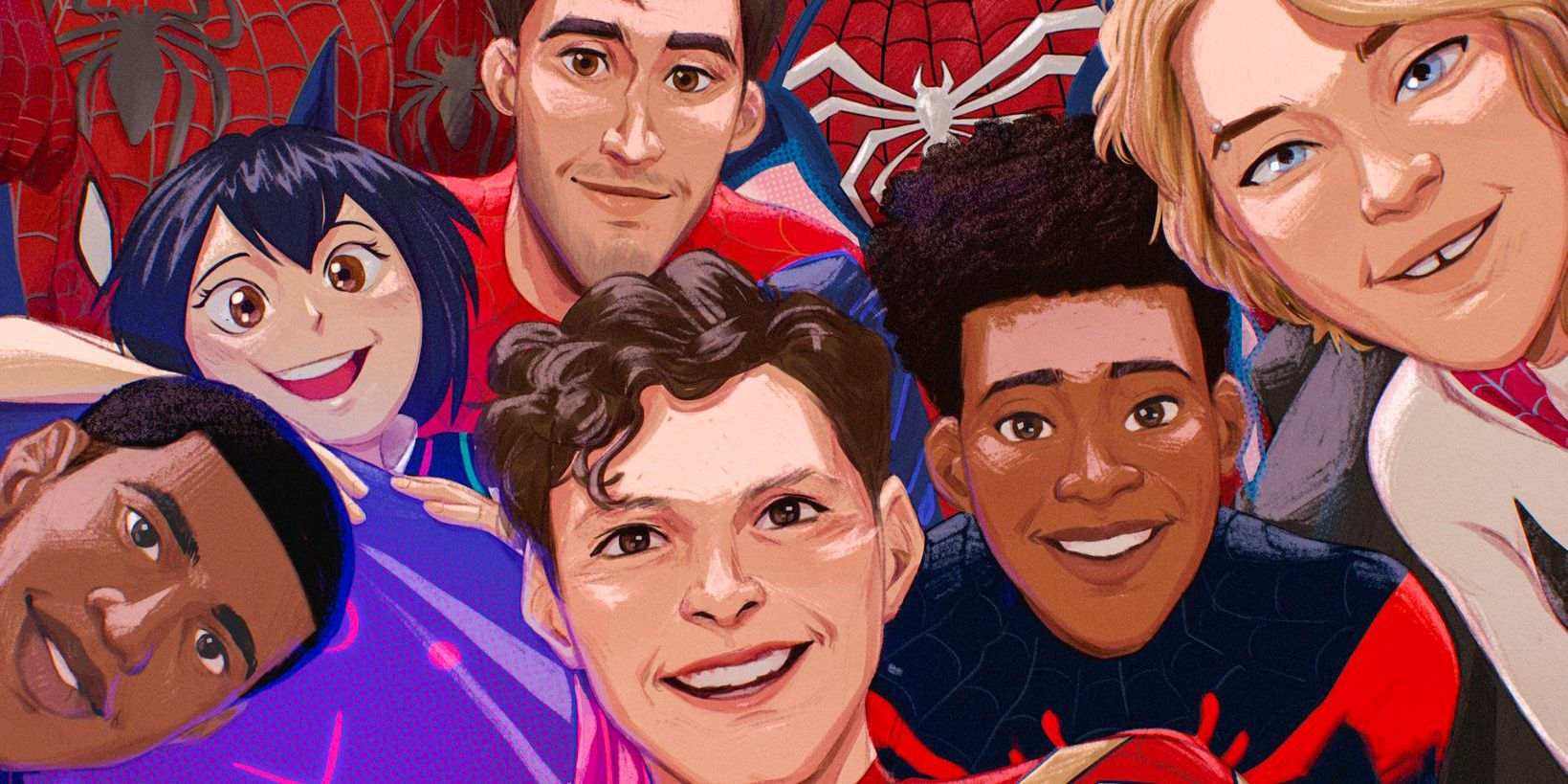 Wallpaper #L9uoYZcBzF5tfotJUuVF174 11 Versions of Spider Man Unite in Multiverse Fan Art