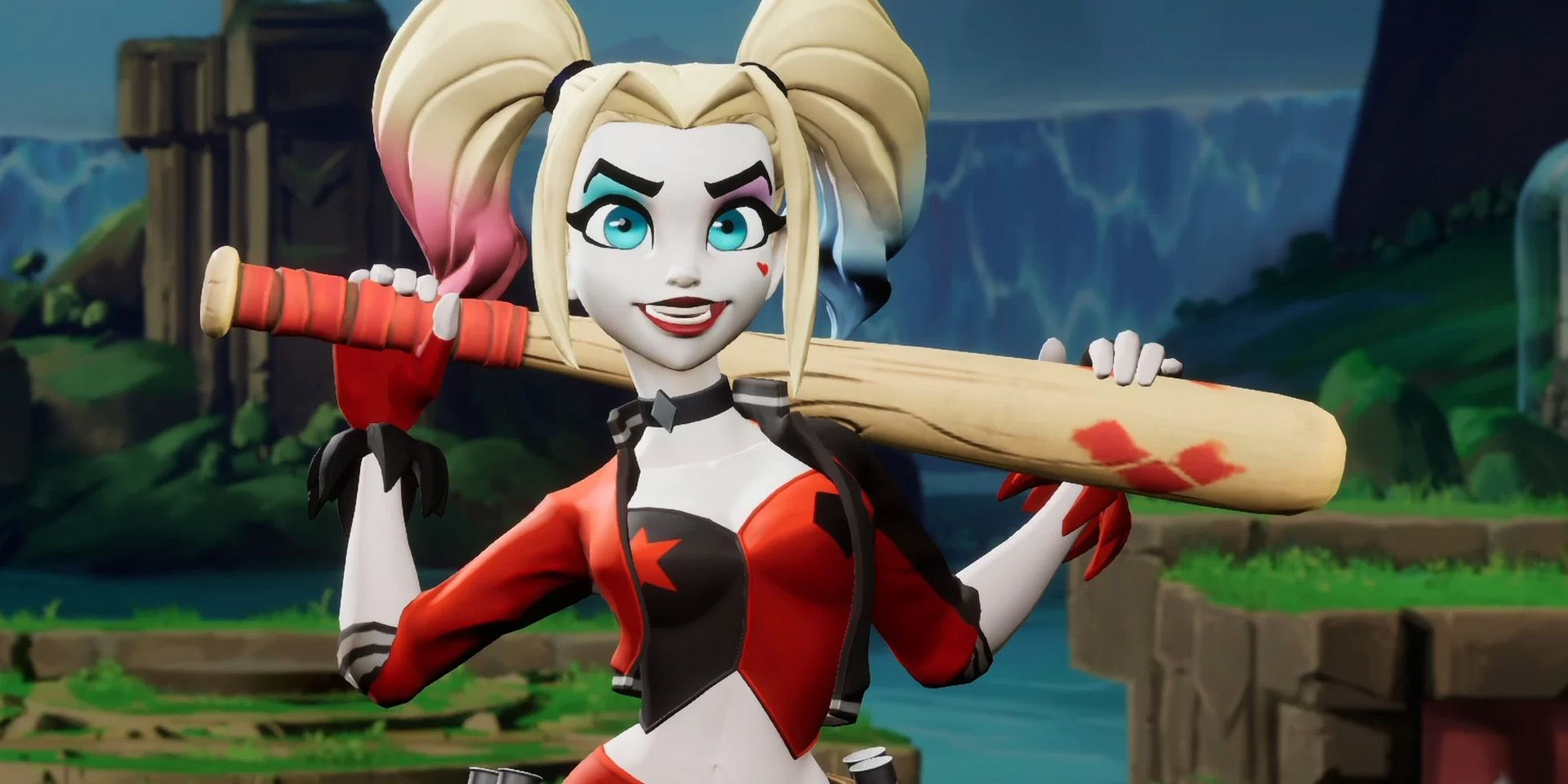 Wallpaper #4b84f Womens Deluxe Harley Quinn Jumpsuit Costume