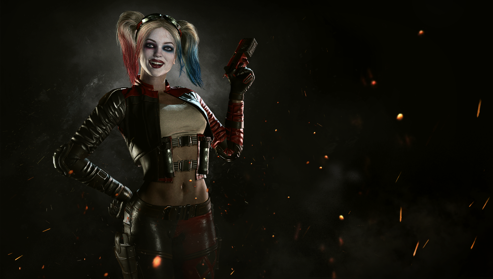 Wallpaper #4b84f Womens Deluxe Harley Quinn Jumpsuit Costume