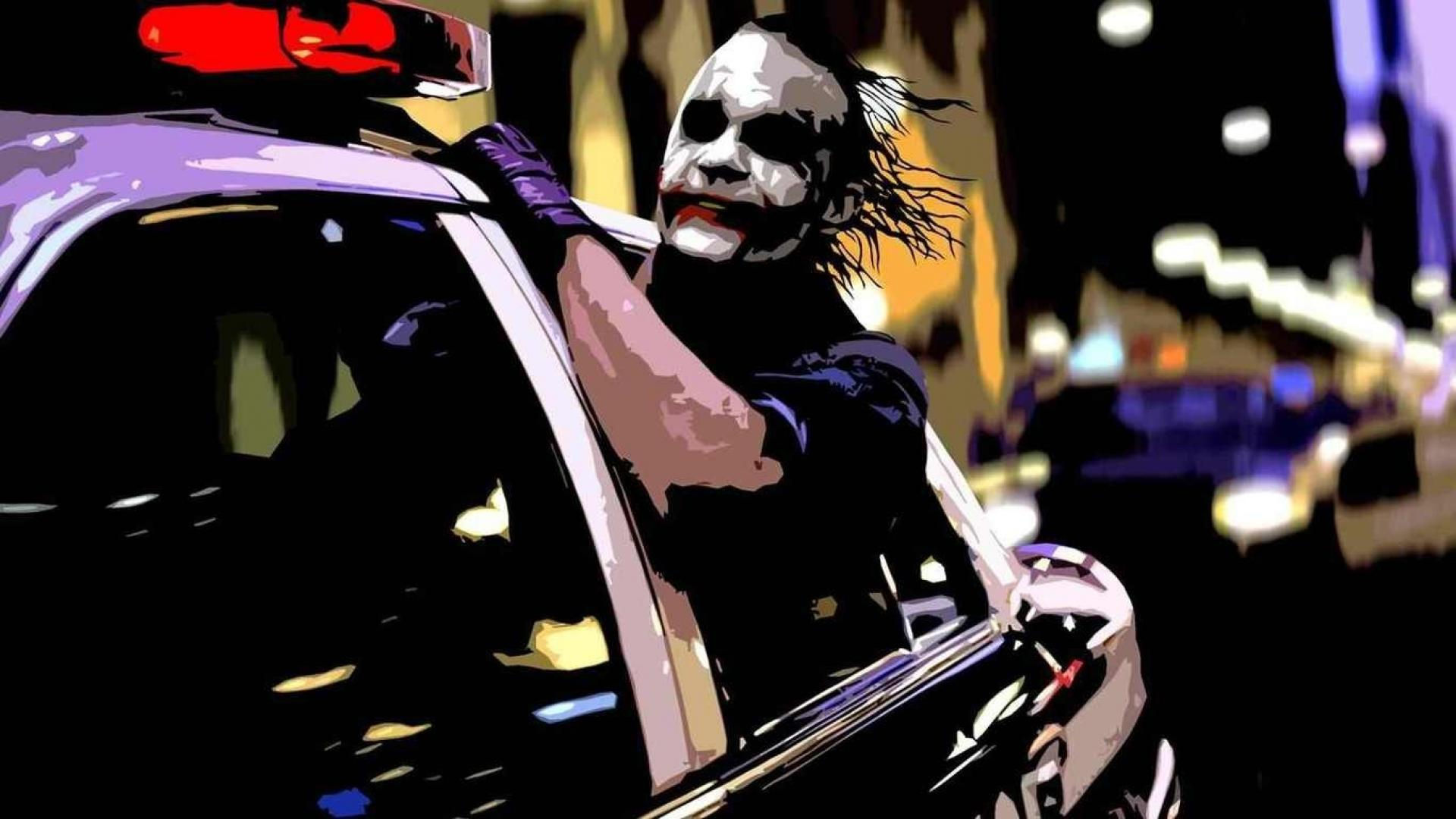 Wallpaper #_0C5MZMBJhL2WPbay8f5254 Joker Artwork Police Cars Batman Dark Knight Wallpaper 106096