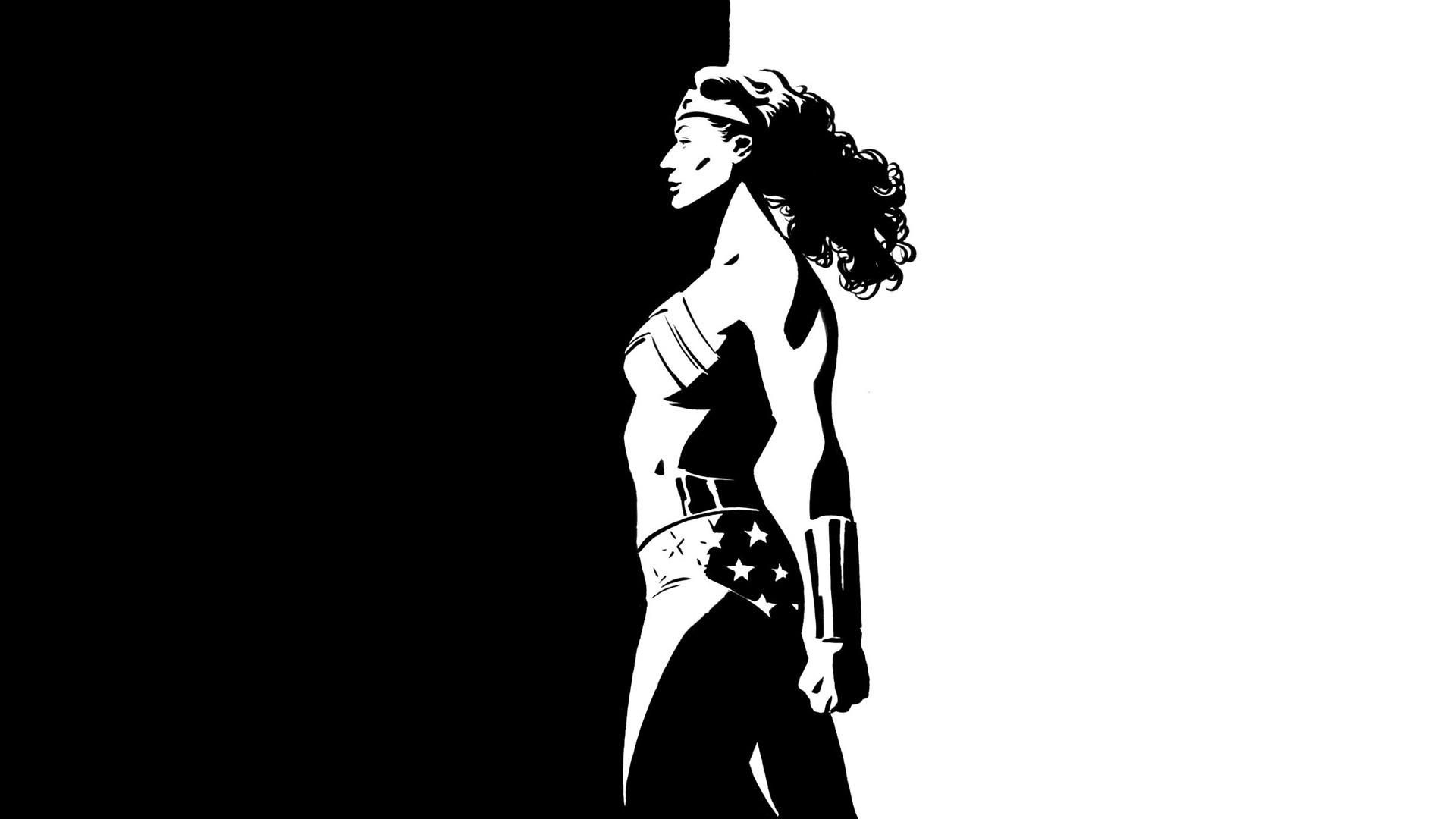 Wallpaper #vB0hLpMBlOZrFDOkktJf23 Black and White DC Comics Vector Wonder Woman Wallpaper 76233