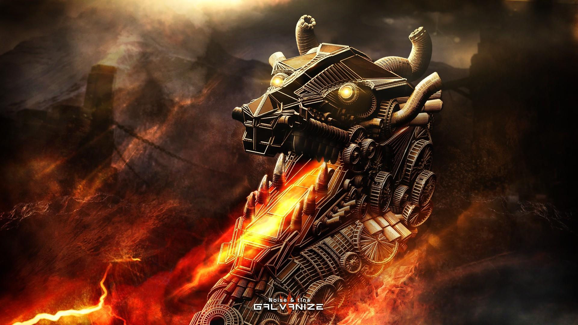 Wallpaper #MGh_F5MBSpphPi3-Ow_u438 Dragons Fire Orange Steampunk Wallpaper 30483