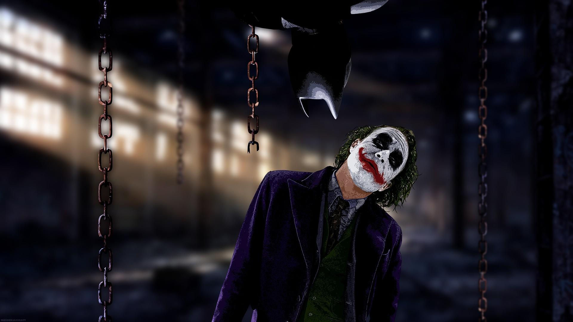 Wallpaper #s2eU95IBSpphPi3-kIZO277 Joker Heath Ledger Artwork Chains Dark Knight Wallpaper 8156