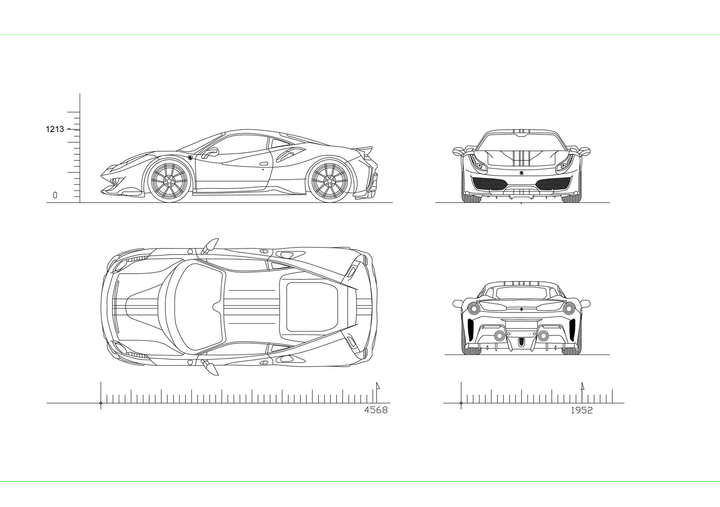 Wallpaper #5mfR9pIBSpphPi3-34Qt88 Ferrari 488 Pista Cad Files Dwg Files Plans and Details