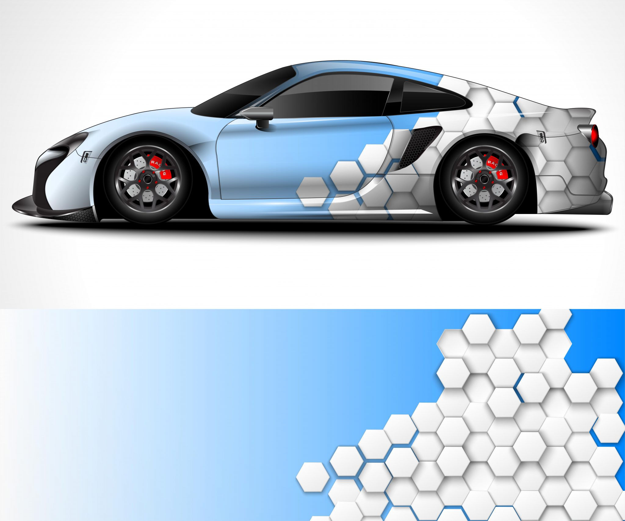 Wallpaper #WWhRG5MBSpphPi3-aR-e35 Tech Hexagon Shape Car Wrap Design Vehicle Graphics Designstockbdcom