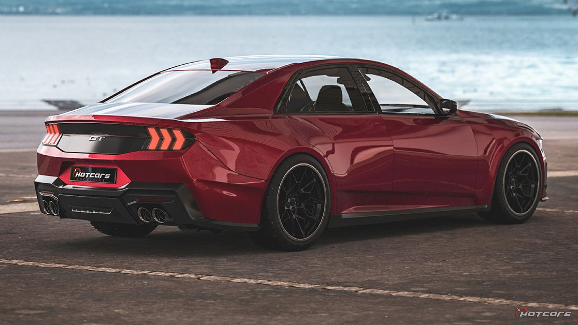 Wallpaper #hn3-844Bnwiau_P6pQ5a8 This 2024 Ford Mustang 4 Door Sedan Render is Our Homage to the Crown