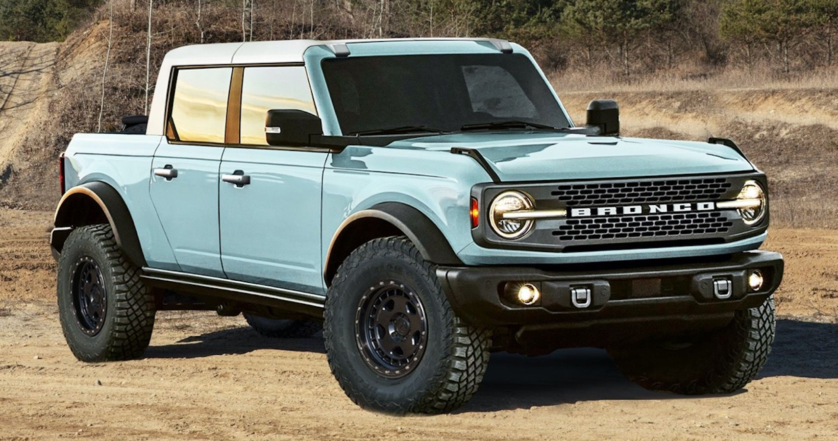 Wallpaper #4mfrD5MBSpphPi3-d_Bs42 Ford Tried to Sneak This Bronco Pickup Concept Art into a Video and