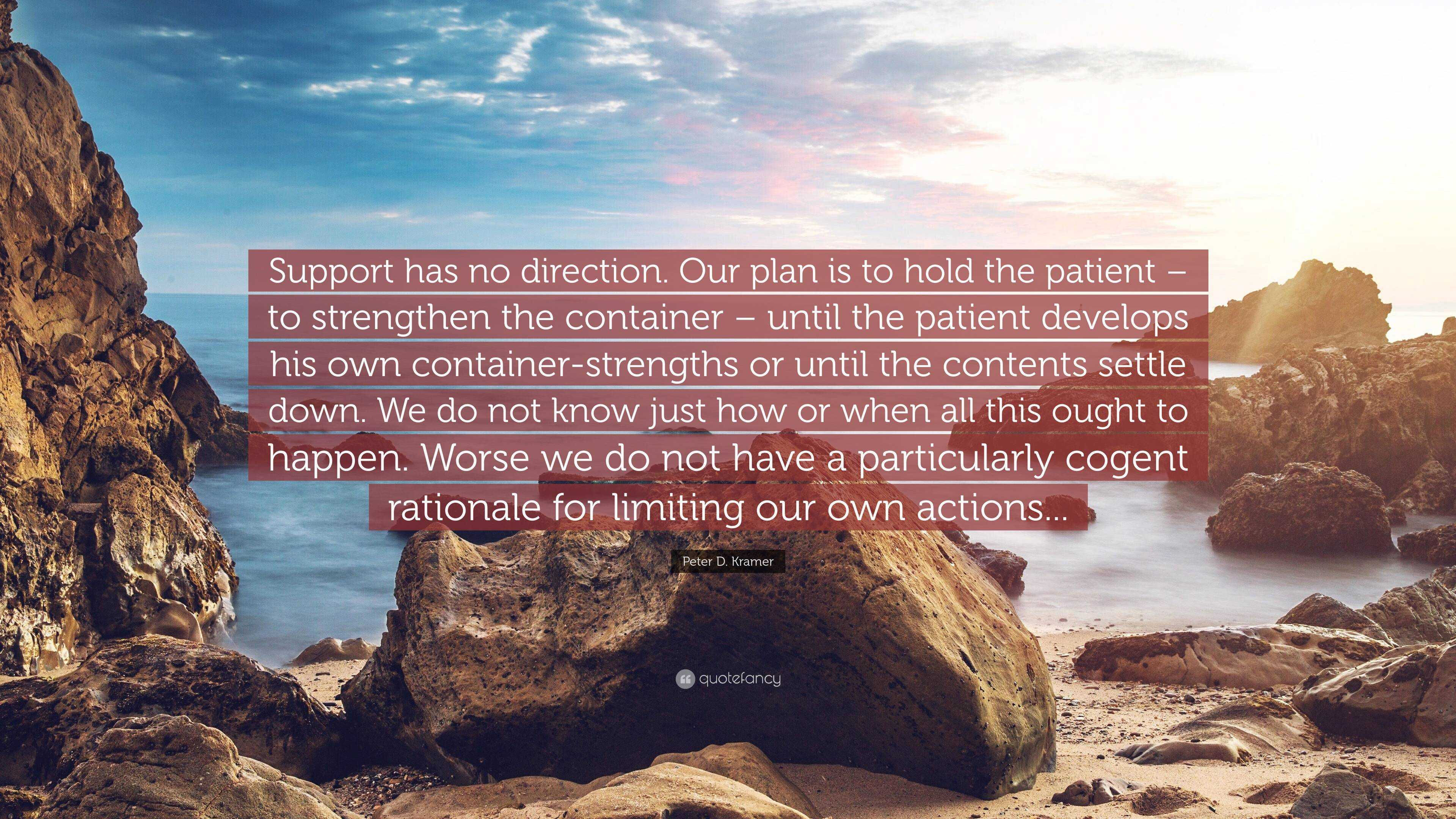 Wallpaper #QWcaCJMBSpphPi3-GMkr178 Peter D Kramer Quote Support Has No Direction Our Plan is to Hold