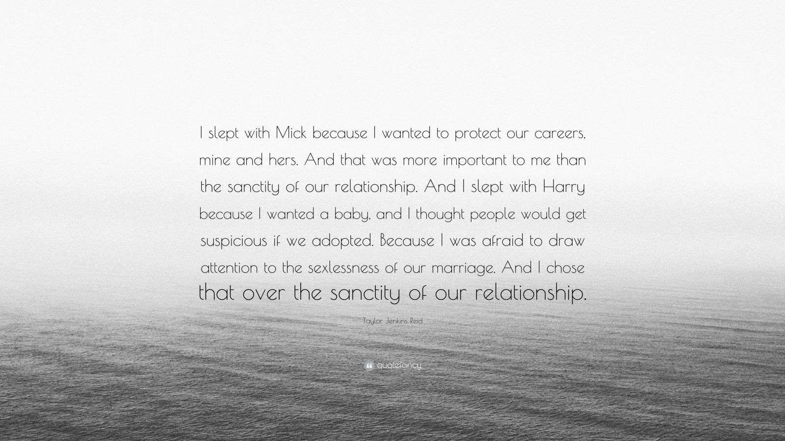 Wallpaper #CamiKZMBMYaX5LKBj9RO329 Taylor Jenkins Reid Quote I Slept with Mick Because I Wanted to