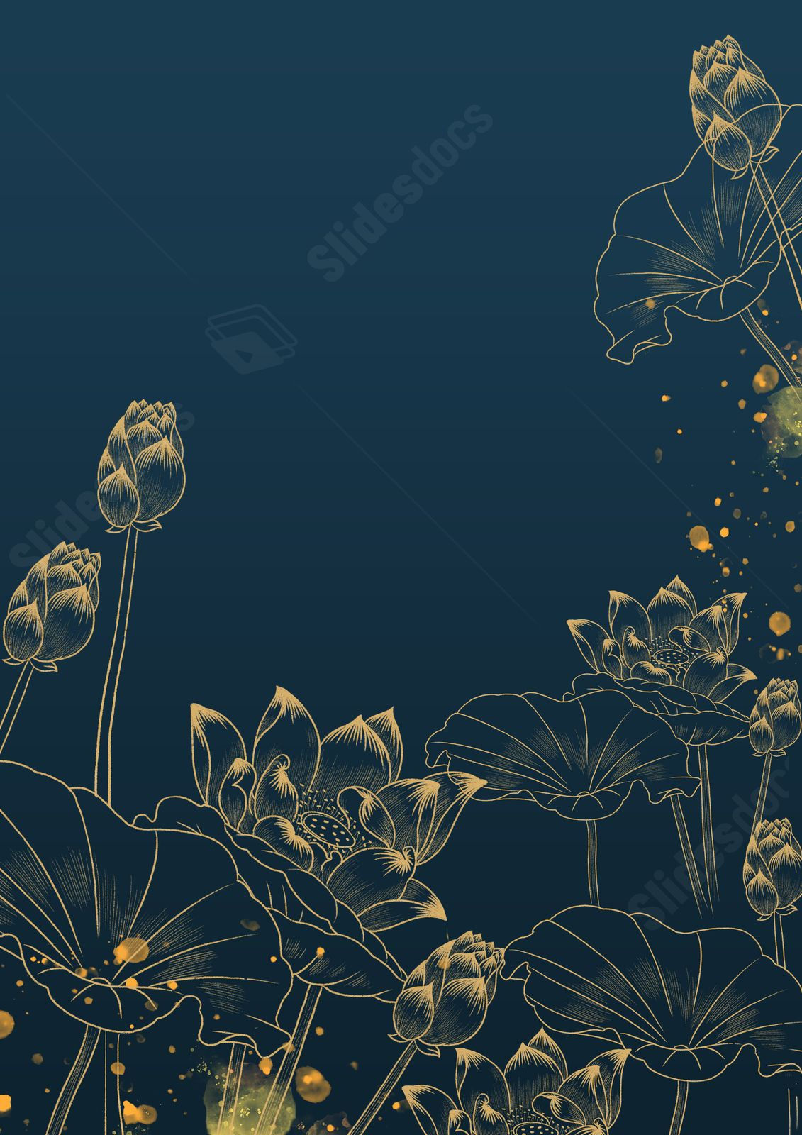 Wallpaper #PmfIC5MBSpphPi3-L9tC236 Decorative Golden Lotus Line Drawing Lotus Lineart Page Border