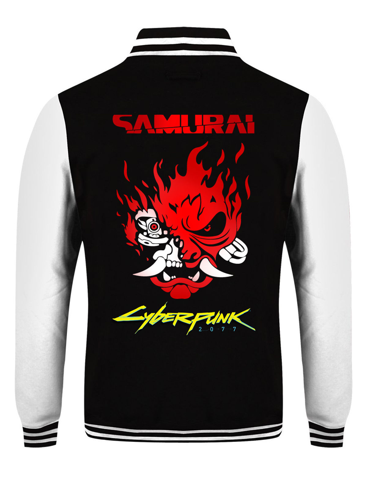 Wallpaper #SRkEBI8BtGB6xQ78mk3T51 Cyberpunk 2077 Samurai Skull Varsity Jacket