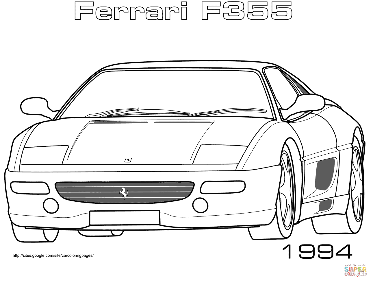 Wallpaper #Zxq3T5MB1yWOL4qgaX_v69 Desenho De 1994 Ferrari F355 Para Colorir Desenhos Para Colorir E