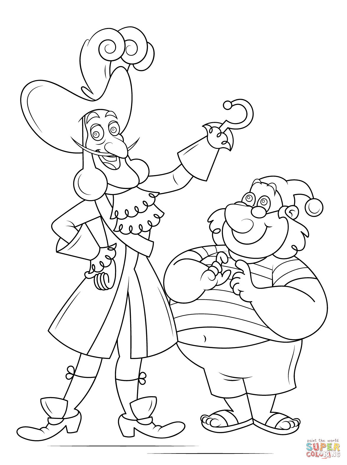 Wallpaper #zDG2NZMB5zzyi_yYm1d1127 Captain Hook and Mr Smee Coloring Page Free Printable Coloring Pages