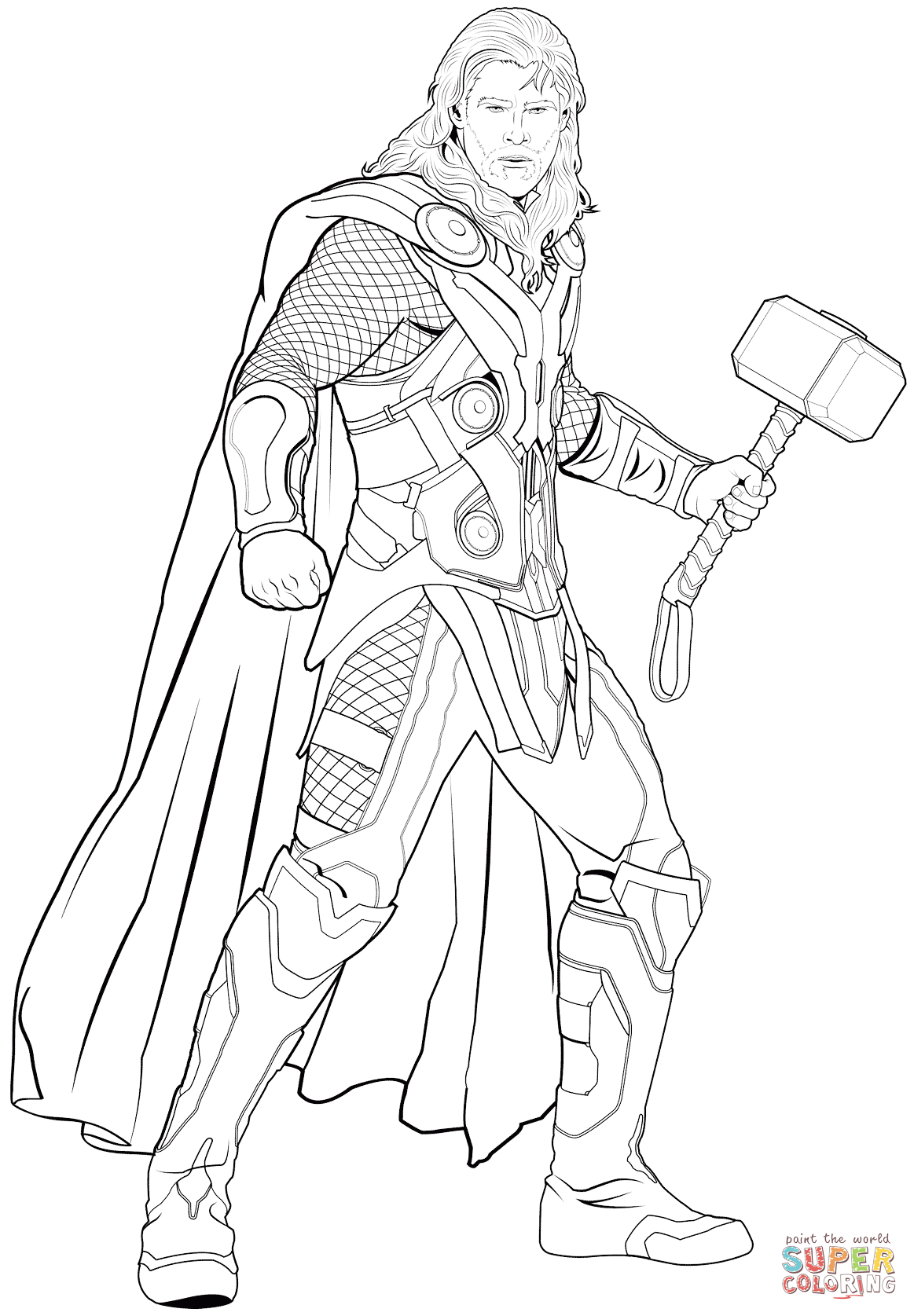 Wallpaper #kjEGNpMB5zzyi_yYplhx11 Avengers Thor Coloring Page Free Printable Coloring Pages