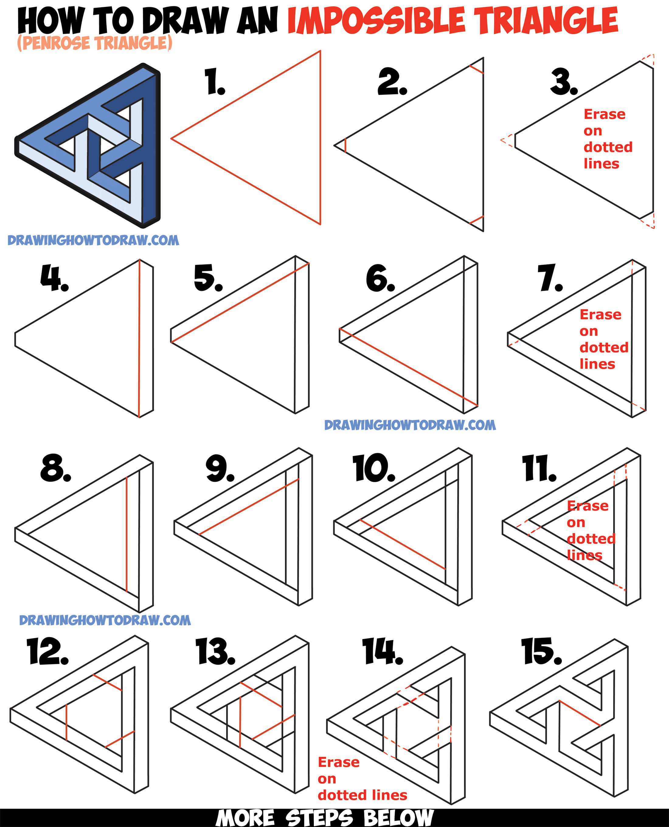 Wallpaper #PmeuAJMBSpphPi3-_adt5 How to Draw an Impossible Triangle Penrose Triangle That Looks Woven