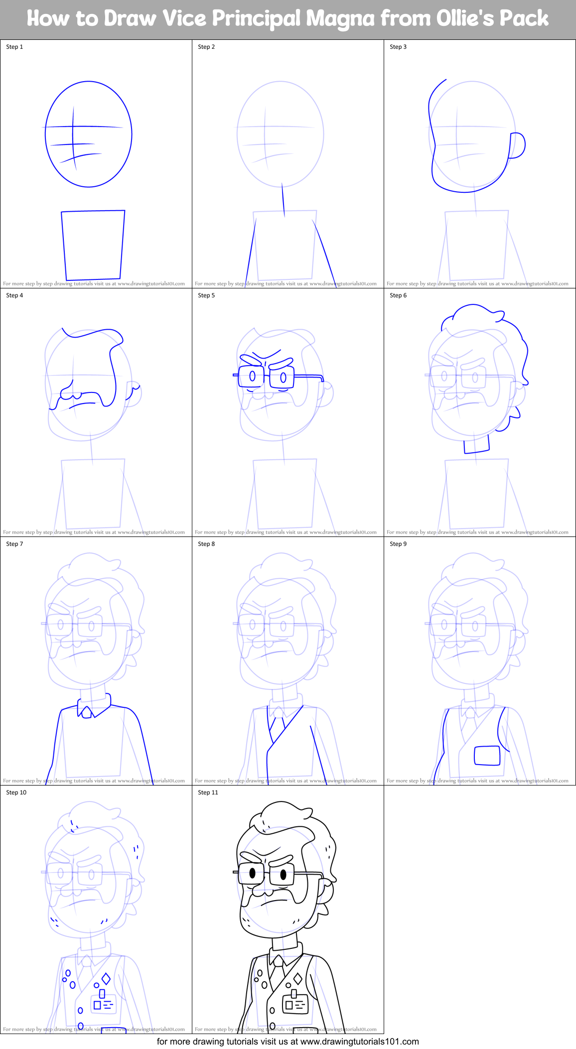 Wallpaper #QVIzNpMBMJD5Jq7_sQmT319 How to Draw Vice Principal Magna from Ollies Pack Ollies Pack Step