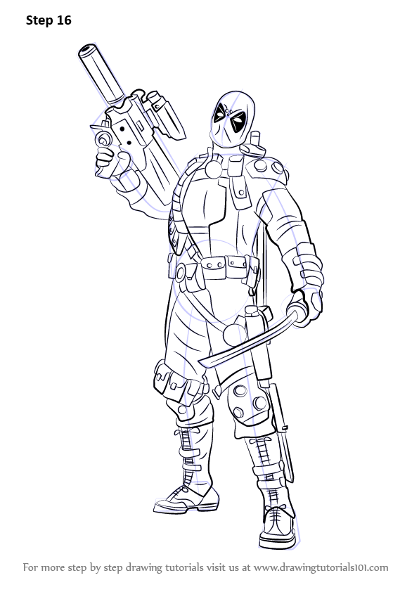 Wallpaper #pZxE4ZIBZHQxiYarGLot431 Step by Step How to Draw Deadpool with a Gun Drawingtutorials101com