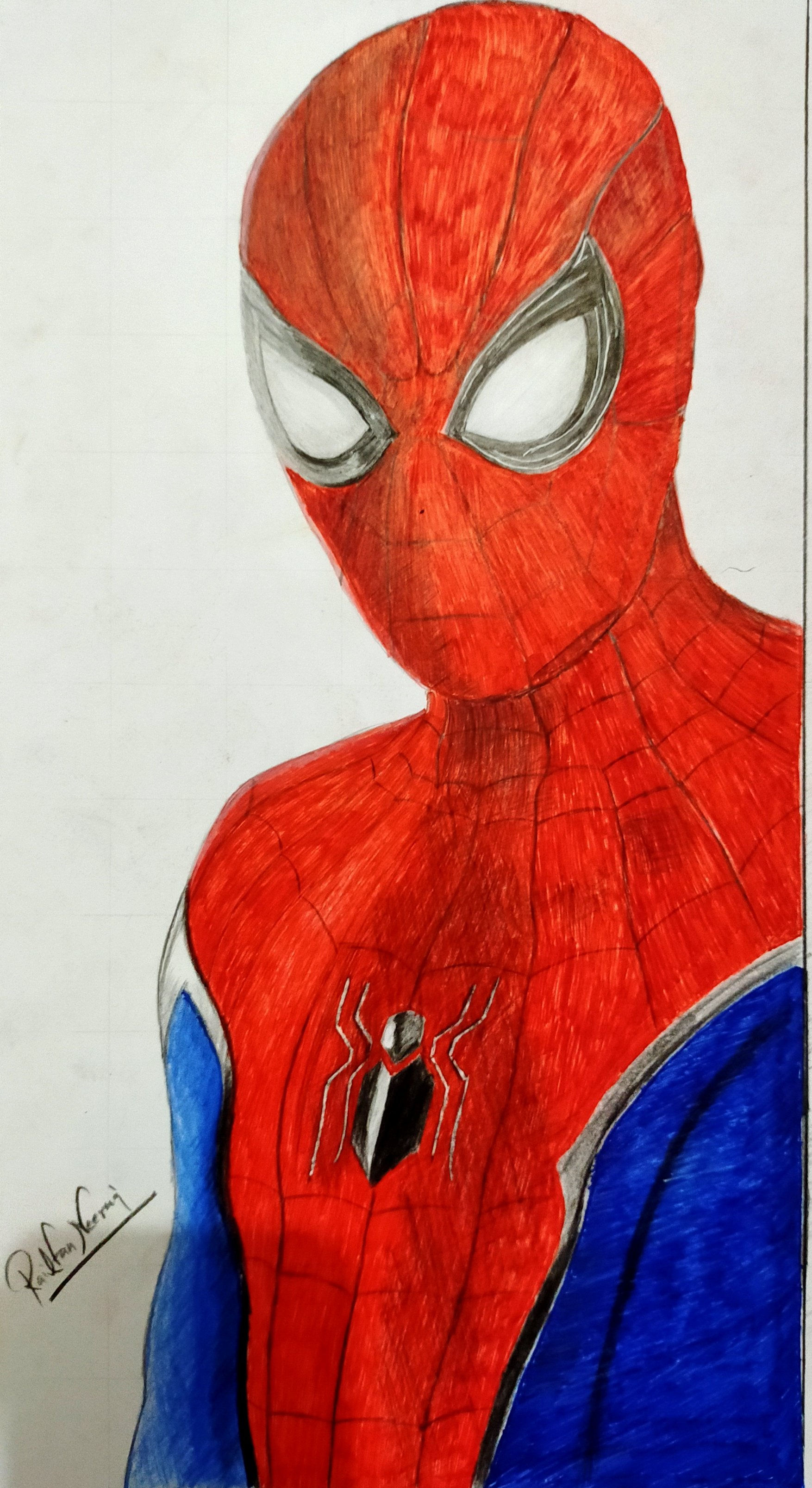 Wallpaper #MmhtGpMBSpphPi3-Uxyl124 Spider Man Drawing Skill