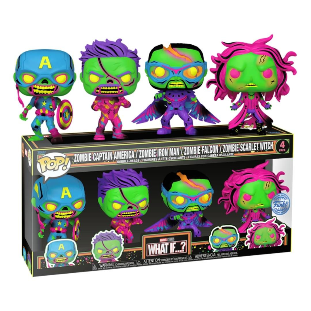 Wallpaper #vWfWEJMBSpphPi3-LPSt23 Funko Pop 4 Pack Marvel What if Zombie Captain America Hulk Ironman