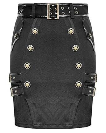 Wallpaper #_bmH3pIBJvJKYCmESQX0138 Punk Rave Steampunk Military Mini Skirt Black Copper Goth Dieselpunk