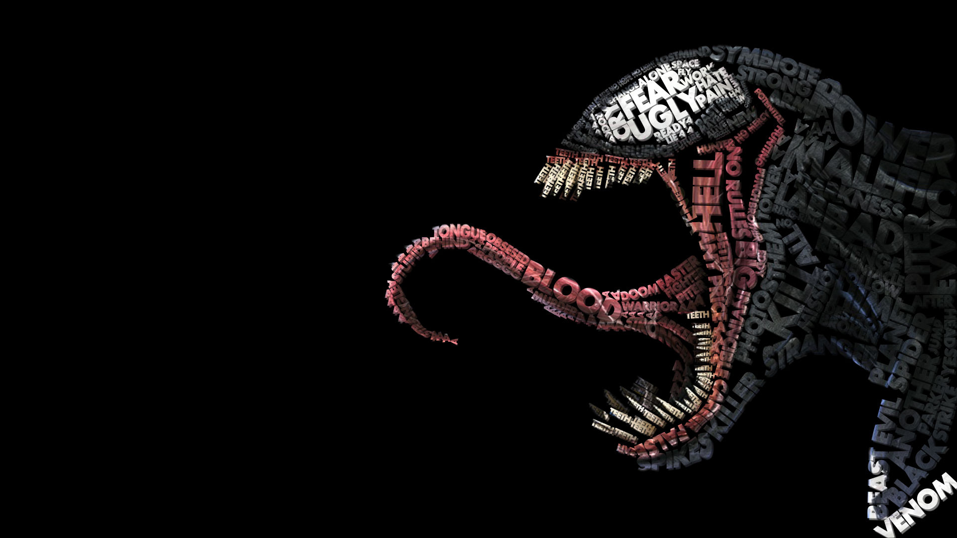 Wallpaper #wcnwi5cB-VVLIetl6Ghy38 Eight Superheros and Villains Created with Gorgeous Typography