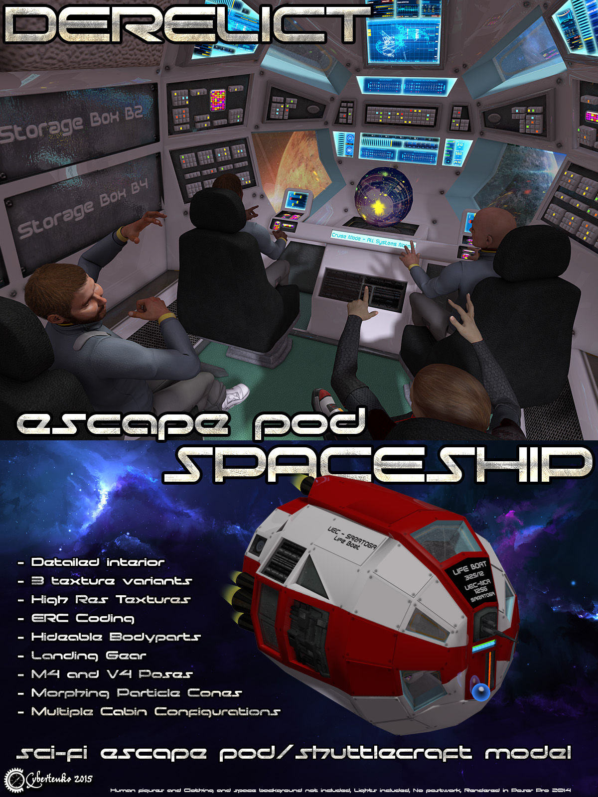 Wallpaper #8miAIJMBSpphPi3-mS3Z208 Derelict Spaceship Escape Pod 3D Models Cybertenko