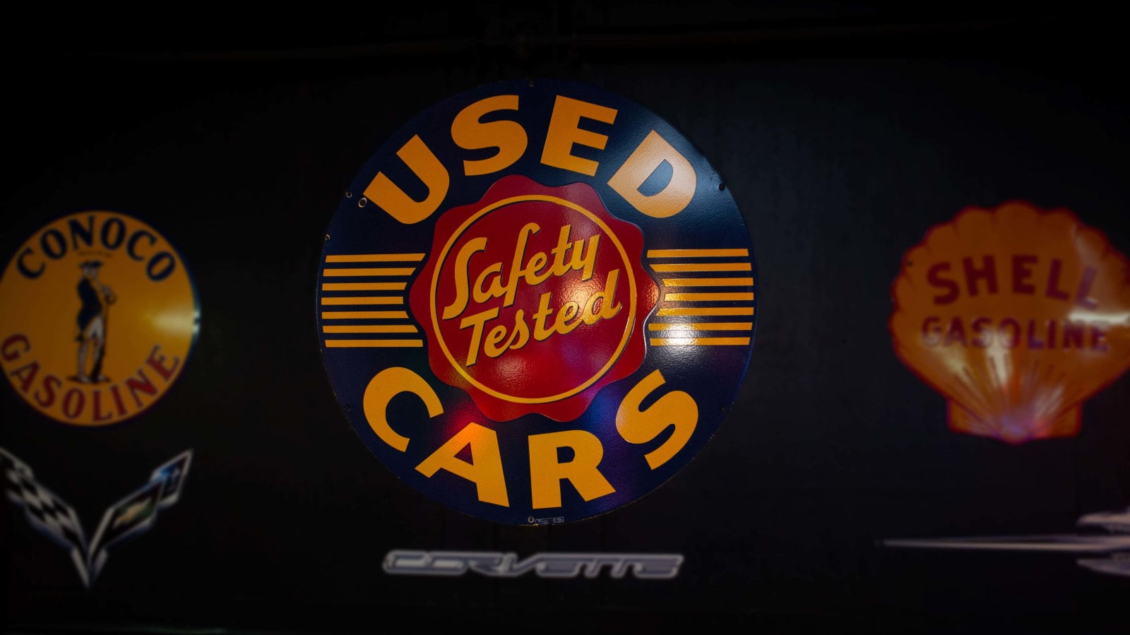 Wallpaper #MmhFGZMBSpphPi3-wBYn166 Safety Tested Used Cars Porcelain Sign at the Eddie Vannoy Collection