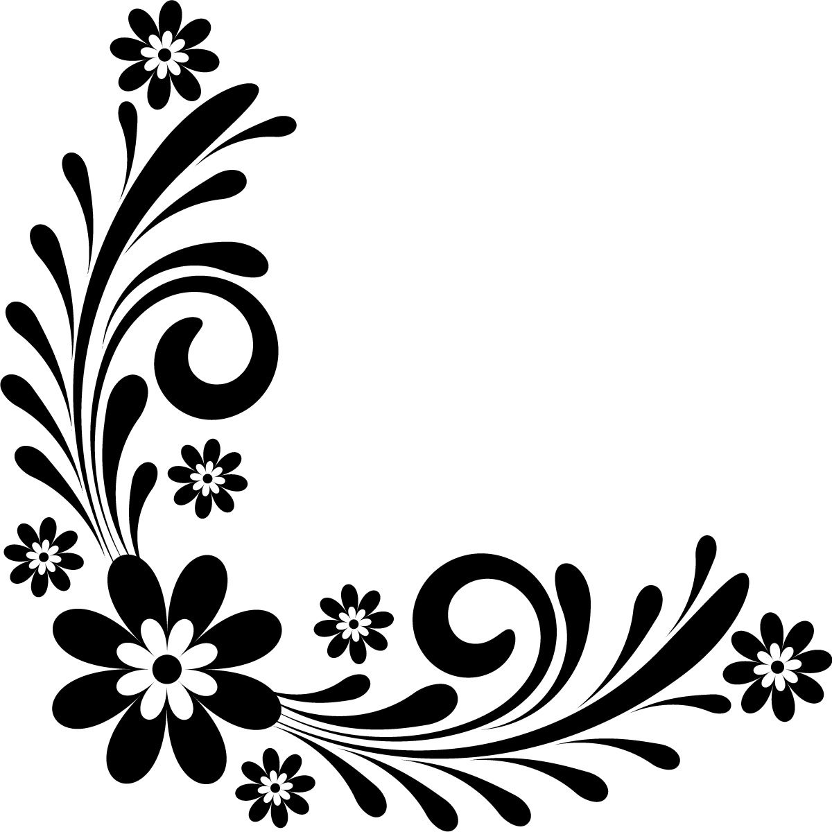 Wallpaper #_B38KpMBlOZrFDOk3MQL130 Black and White Flower Design Clipart Free Download on Clipartmag